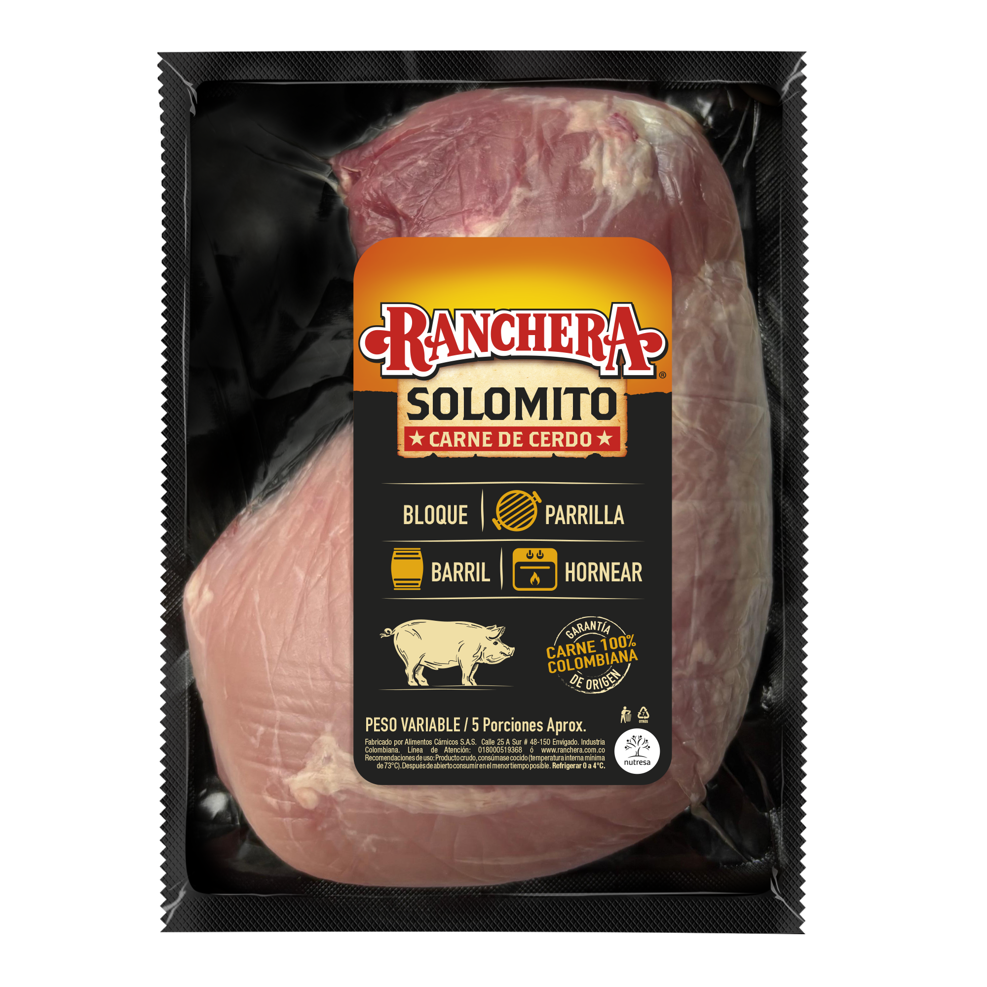 Solomito de cerdo Ranchera